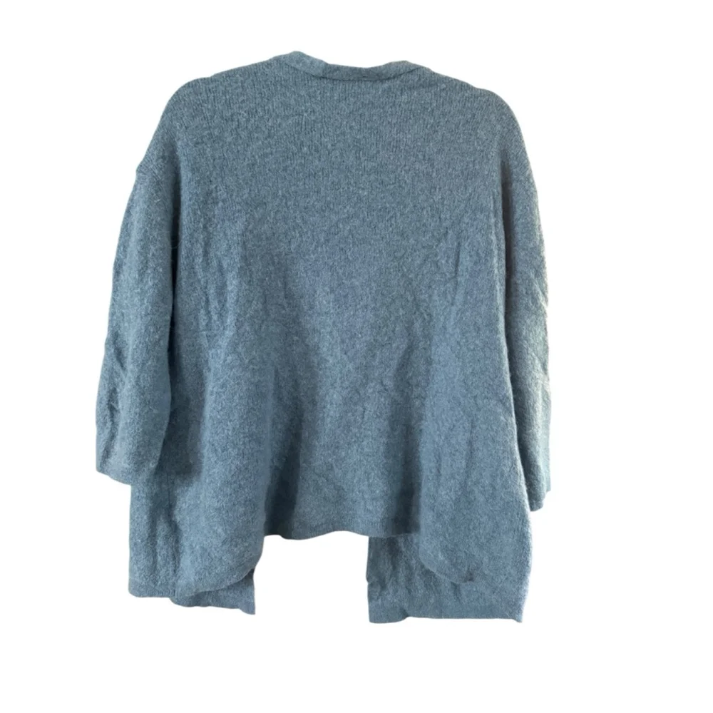 Women's Zara Blue Alpaca Blend Open Front Cardigan L - Picture 8 of 8